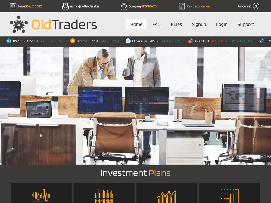 Old Traders - 0.5% daily for 365 days, $10 - $500;