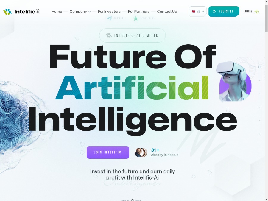 Intelific-Ai - 4.8 - 5.5% daily for 30 business days, $20;