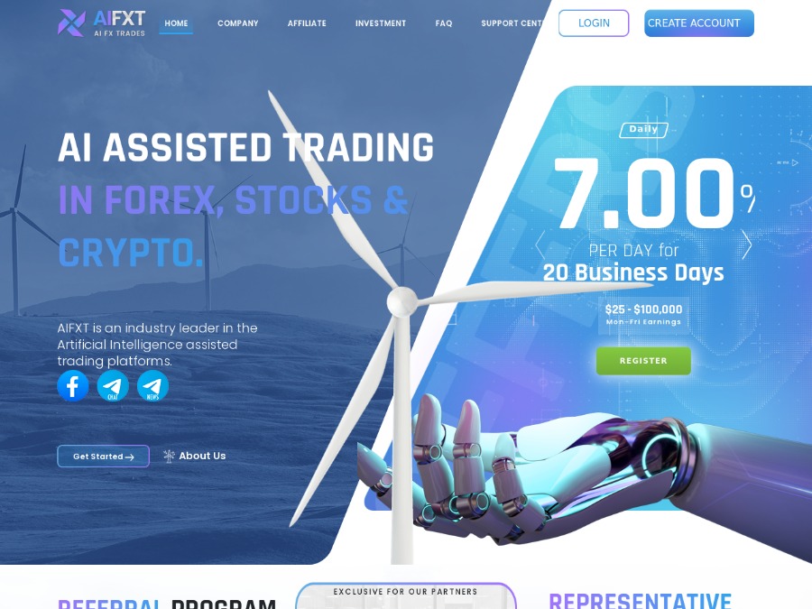 AIFXT Limited - 7% for 20 work days, deposit included;