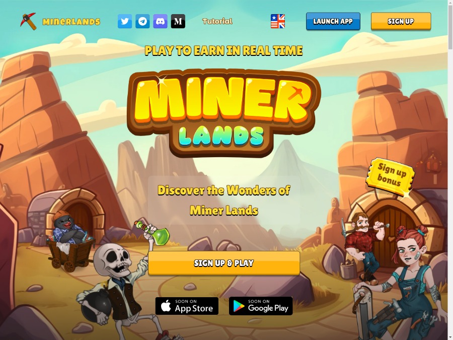 Miner Lands - hourly profit in online mode; min $50;