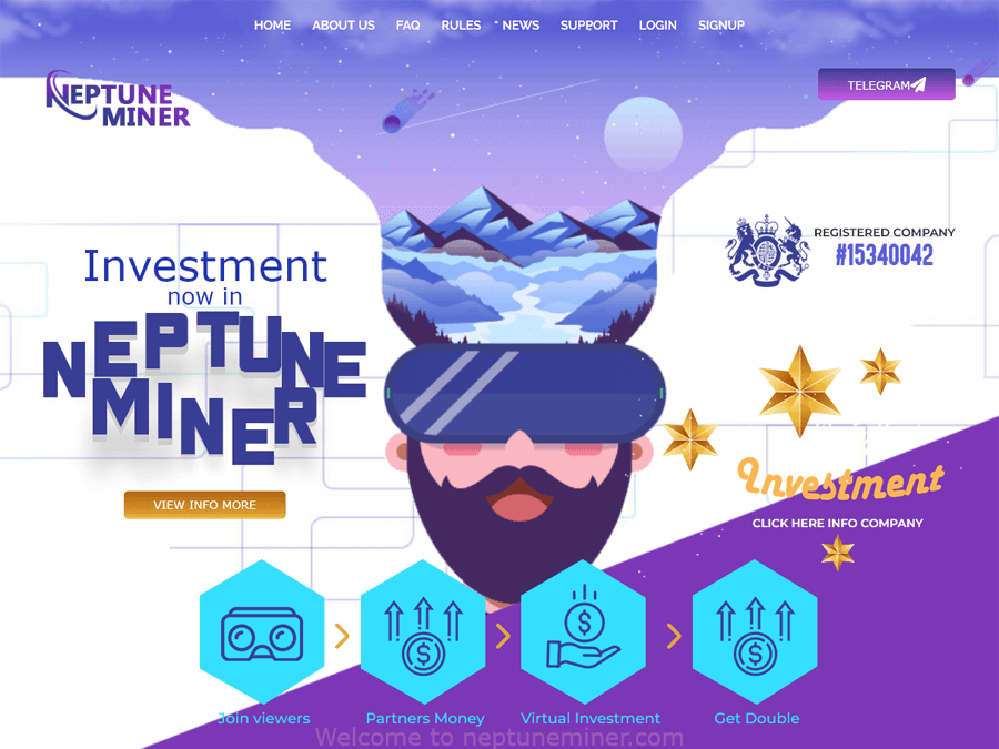 Neptune Miner - 4% daily for 40 days, from 30 USD