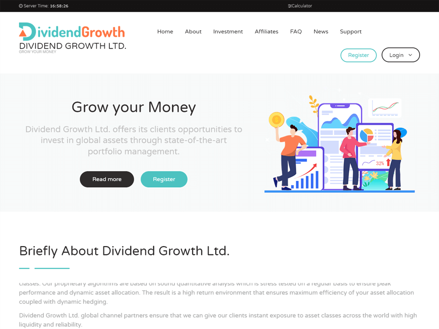 Dividend Growth Ltd - 0.65% for 1 year, $10;