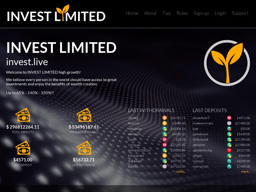 Invest Live - 0.5% - 1.0% daily for 2 - 10 days, depo includ;
