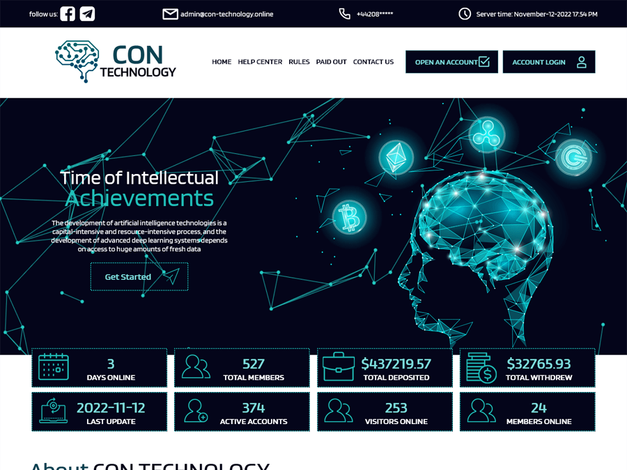 Con Technology - 4.21% hourly 24 hours;